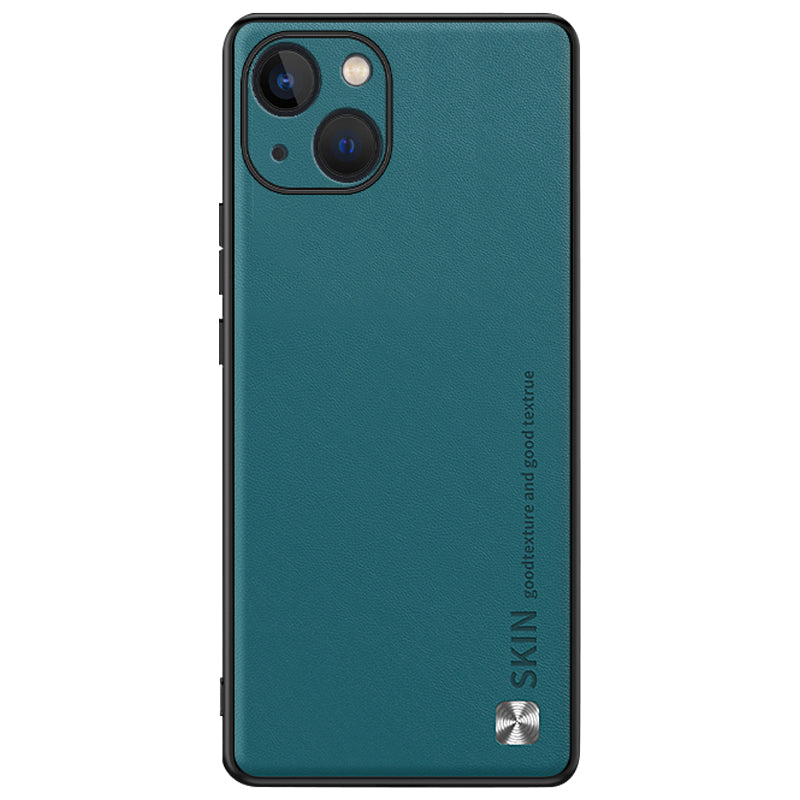 Phone Cover for iPhone 14 PU Leather Coated PC+TPU Shockproof Case with Metal Decor Phone Cover for iPhone 14 PU Leather Coated PC+TPU Shockproof Case with Metal Decor